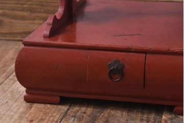 アンティーク雑貨　希少!朱塗りが魅力的な江戸時代の行灯(フロアスタンド)