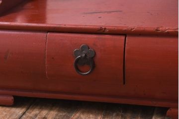 アンティーク雑貨　希少!朱塗りが魅力的な江戸時代の行灯(フロアスタンド)