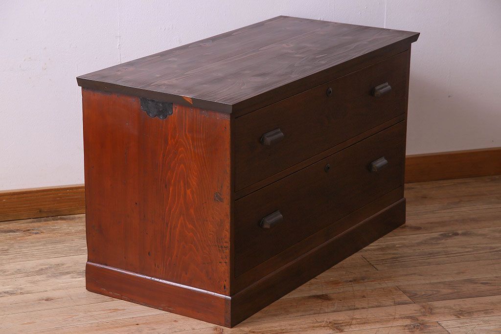 レトロ家具　昭和レトロ　落ち着いた雰囲気が素敵なローボード(ローチェスト、引き出し、テレビ台)