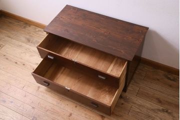 レトロ家具　昭和レトロ　落ち着いた雰囲気が素敵なローボード(ローチェスト、引き出し、テレビ台)