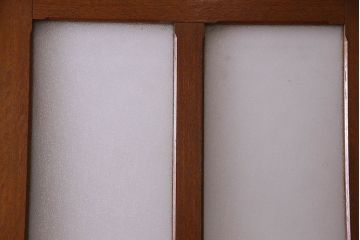 ダイヤガラス入り　昭和レトロのガラス引き戸(ガラス戸)2枚組