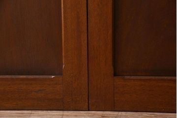 ダイヤガラス入り　昭和レトロのガラス引き戸(ガラス戸)2枚組