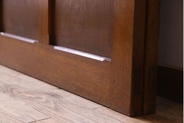 ダイヤガラス入り　昭和レトロのガラス引き戸(ガラス戸)2枚組