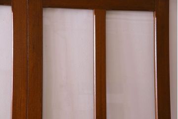 クリアガラス入り　昭和レトロのガラス引き戸(ガラス戸)4枚組(1)