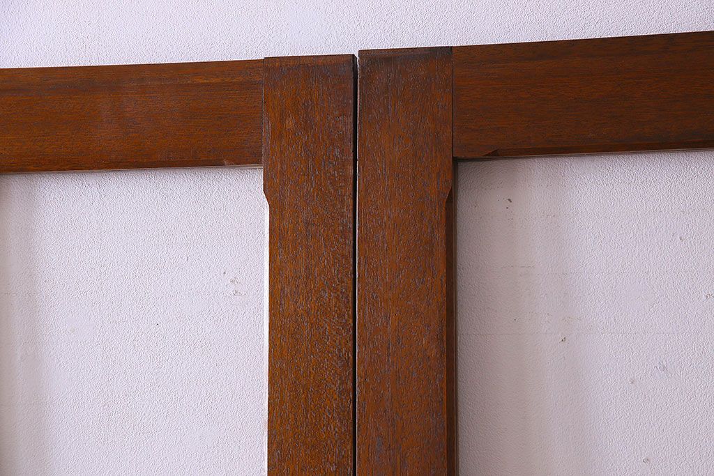 クリアガラス入り　昭和レトロのガラス引き戸(ガラス戸)4枚組(1)