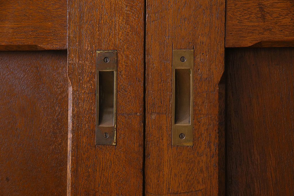 クリアガラス入り　昭和レトロのガラス引き戸(ガラス戸)4枚組(1)