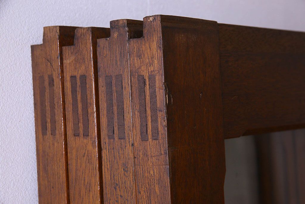 クリアガラス入り　昭和レトロのガラス引き戸(ガラス戸)4枚組(1)