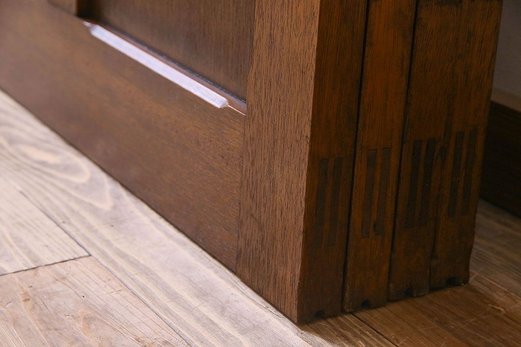 クリアガラス入り　昭和レトロのガラス引き戸(ガラス戸)4枚組(1)