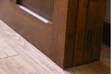 クリアガラス入り　昭和レトロのガラス引き戸(ガラス戸)4枚組(1)