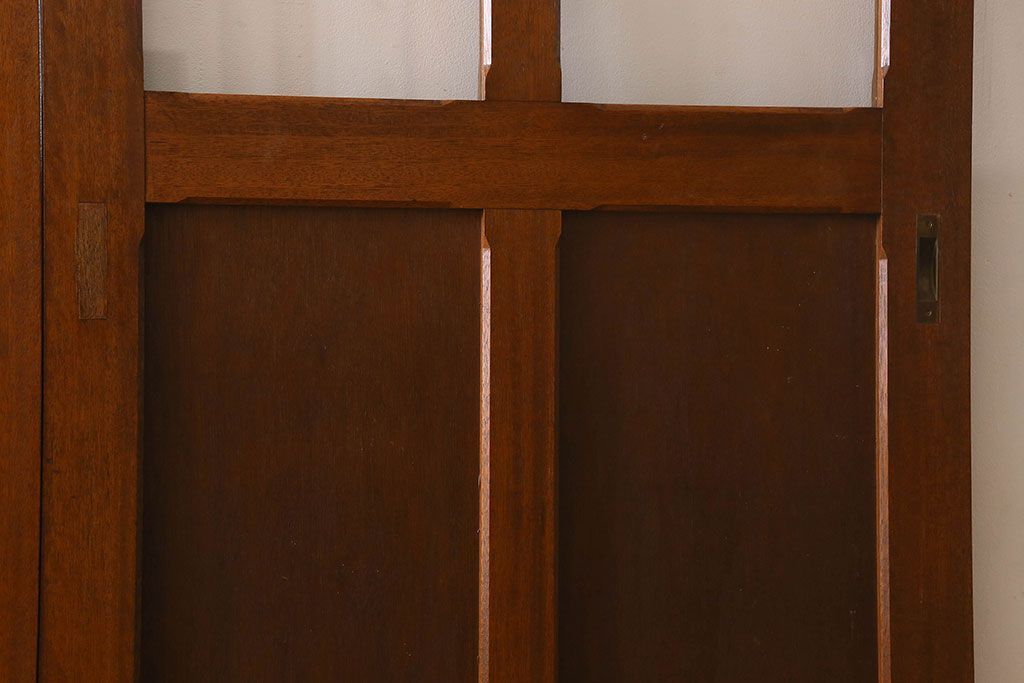 クリアガラス入り　昭和レトロのガラス引き戸(ガラス戸)4枚組(1)