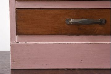レトロ家具　昭和レトロ　ペイントが施された小引き出し