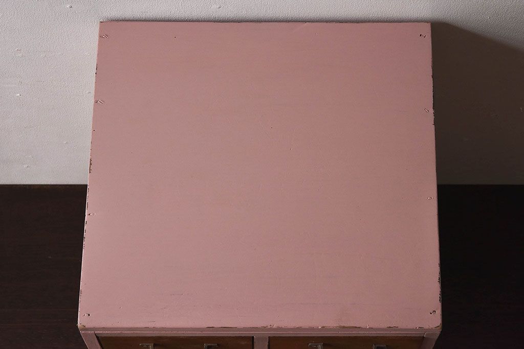 レトロ家具　昭和レトロ　ペイントが施された小引き出し