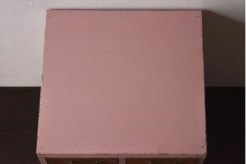 レトロ家具　昭和レトロ　ペイントが施された小引き出し