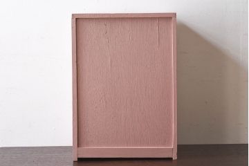 レトロ家具　昭和レトロ　ペイントが施された小引き出し