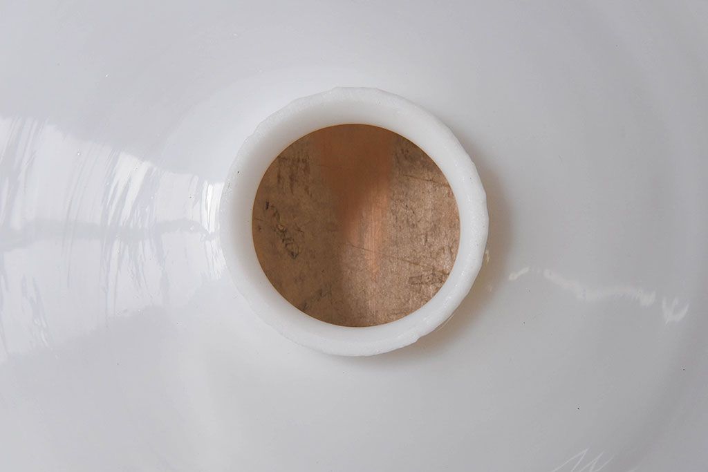 昭和レトロ　温かみのある平笠のシェード(電笠)(1)