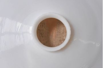 昭和レトロ　温かみのある平笠のシェード(電笠)(1)