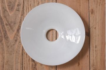 昭和レトロ　温かみのある平笠のシェード(電笠)(1)