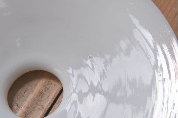 昭和レトロ　温かみのある平笠のシェード(電笠)(1)