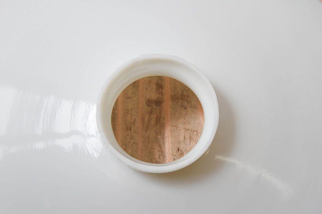 昭和レトロ　温かみのある平笠のシェード(電笠)(2)