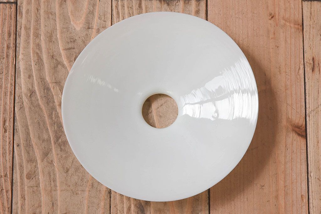 昭和レトロ　温かみのある平笠のシェード(電笠)(2)