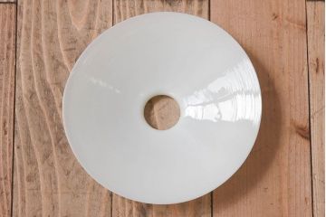 昭和レトロ　温かみのある平笠のシェード(電笠)(2)