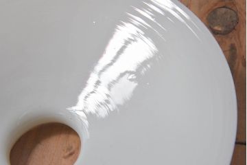 昭和レトロ　温かみのある平笠のシェード(電笠)(2)