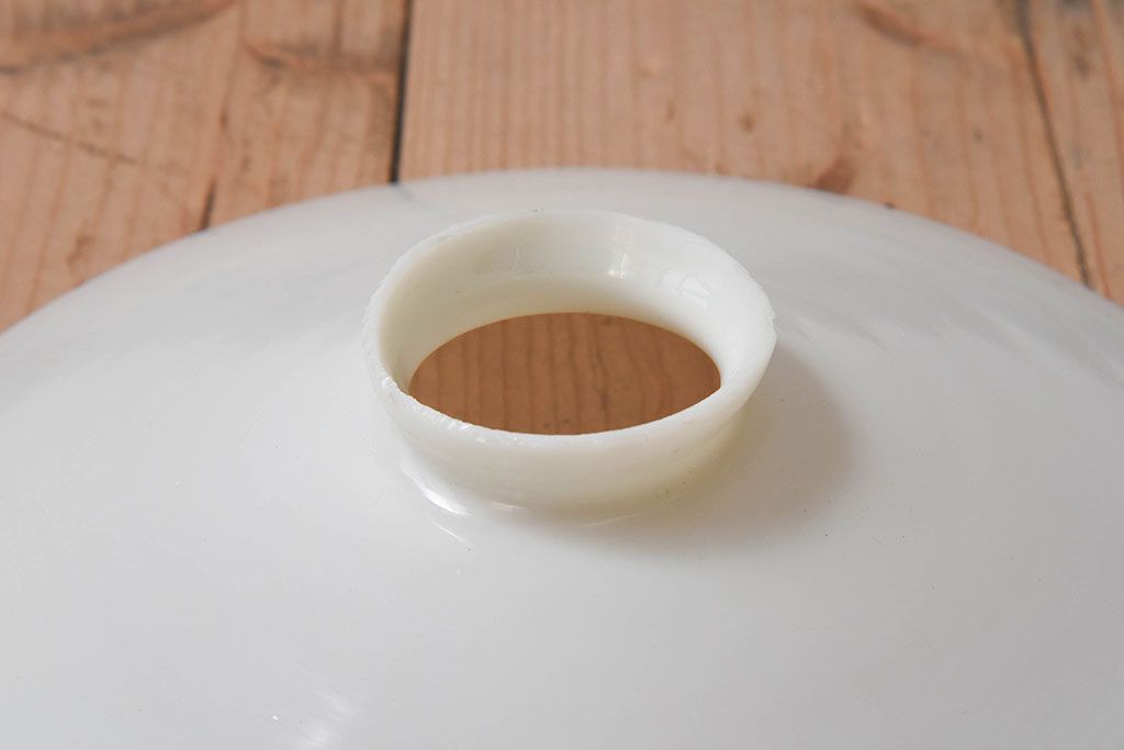 昭和レトロ　温かみのある平笠のシェード(電笠)(2)