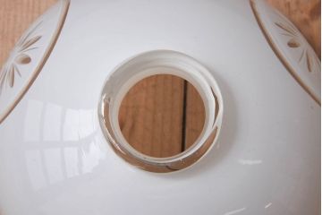 和製アンティーク　切子入り!和の趣溢れる大正期の天井照明(シェード、電笠)