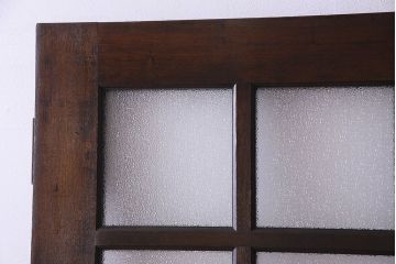 和製アンティーク　ダイヤガラス入り　両開き　落ち着いた雰囲気漂うドア2枚組