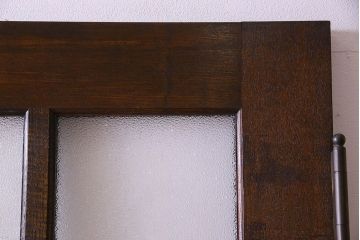 和製アンティーク　ダイヤガラス入り　両開き　落ち着いた雰囲気漂うドア2枚組