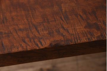 アンティーク家具　和製アンティーク　木挽き板使用　存在感抜群の鉄脚テーブル(作業台)