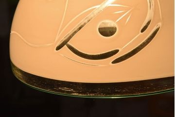 和製アンティーク　美しい切子入りの天井照明(シェード、電笠)