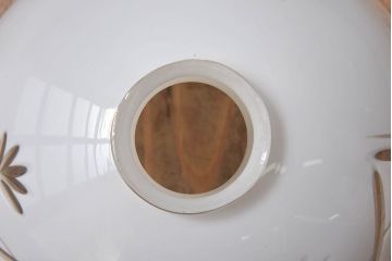 和製アンティーク　美しい切子入りの天井照明(シェード、電笠)