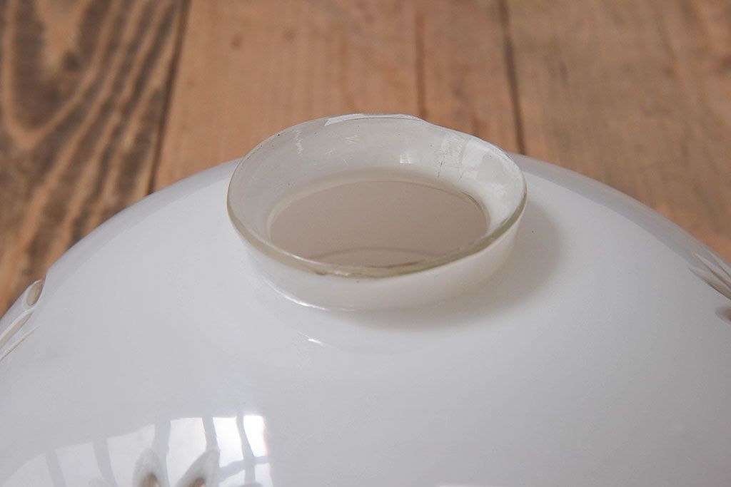 和製アンティーク　美しい切子入りの天井照明(シェード、電笠)