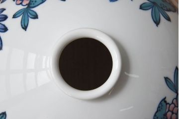 和製アンティーク　オールドノリタケ(日陶)　手書き柘榴の図　天井照明(シェード、電笠)