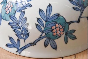 和製アンティーク オールドノリタケ(日陶) 手書き柘榴の図 天井照明(シェード、電笠)