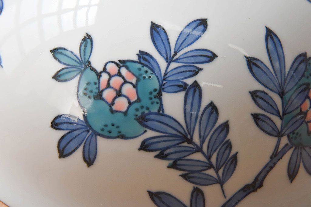 和製アンティーク オールドノリタケ(日陶) 手書き柘榴の図 天井照明(シェード、電笠)