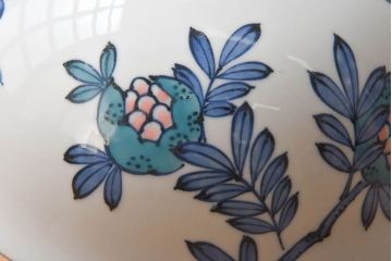 和製アンティーク オールドノリタケ(日陶) 手書き柘榴の図 天井照明(シェード、電笠)