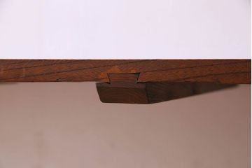 アンティーク家具　和製アンティーク　古材使用　欅材の鉄脚テーブル(作業台)(1)