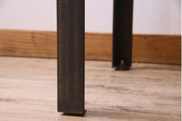アンティーク家具　和製アンティーク　古材使用　欅材の鉄脚テーブル(作業台)(1)