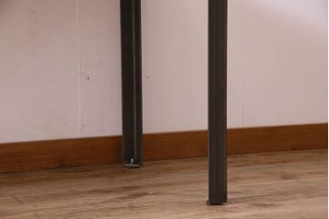 アンティーク家具　和製アンティーク　古材使用　欅材の鉄脚テーブル(作業台)(2)