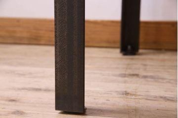 アンティーク家具　和製アンティーク　古材使用　欅材の鉄脚テーブル(作業台)(2)