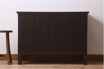 アンティーク家具　明治大正期　鋲が豪華な時代箪笥ローボード(ローチェスト、引き出し)(1)