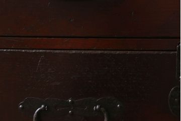 アンティーク家具　明治大正期　鋲が豪華な時代箪笥ローボード(ローチェスト、引き出し)(1)