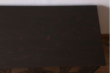 アンティーク家具　和製アンティーク　脚付き!観音開き時代箪笥ローボード(ローチェスト、引き出し、リビングボード)