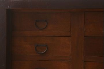 アンティーク家具　古民具・骨董　明治期　和モダンな空間に良く合う帳場箪笥(引き出し、収納箪笥、テレビボード)