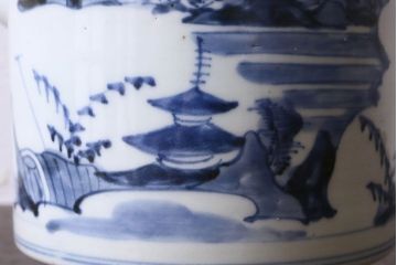 江戸中期　古伊万里　蛸唐草染付銚子(急須、水注)
