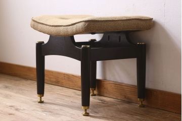 北欧家具 G-PLAN(ジープラン) Tola&Black(トラー&ブラック) 上品なビンテージスツール(オットマン、椅子、クッションチェア)