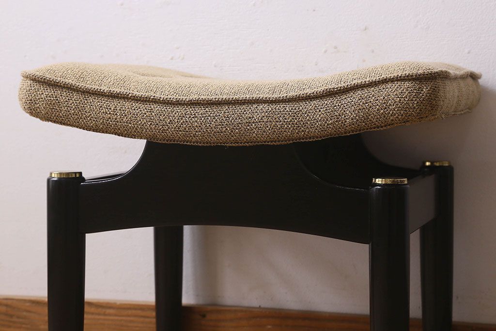 北欧家具 G-PLAN(ジープラン) Tola&Black(トラー&ブラック) 上品なビンテージスツール(オットマン、椅子、クッションチェア)