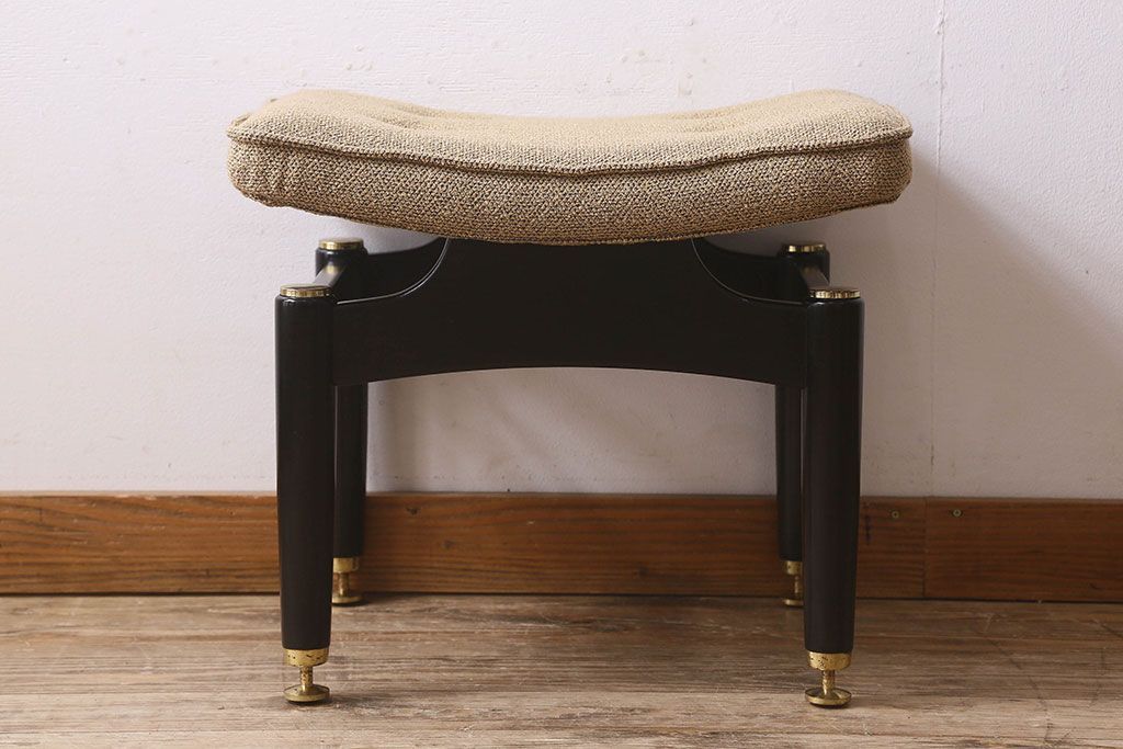 北欧家具 G-PLAN(ジープラン) Tola&Black(トラー&ブラック) 上品なビンテージスツール(オットマン、椅子、クッションチェア)